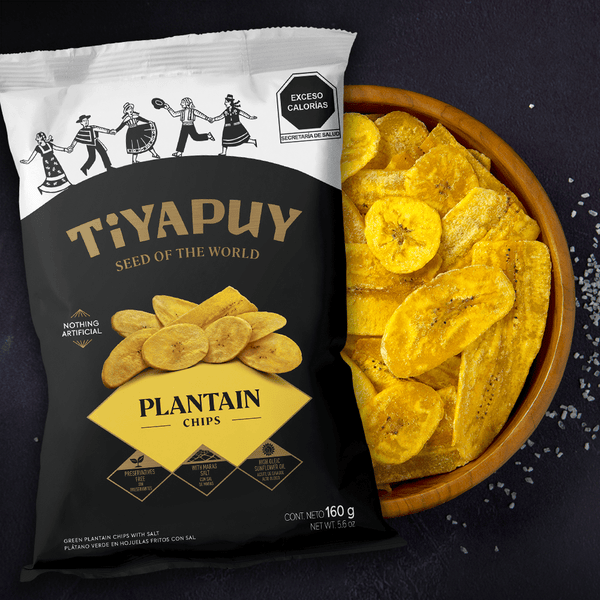 Chifles plátano frito Tiyapuy con sal de maras 160 gr Tiyapuy - Tiyapuy Foods - Sembrando una nueva historia.