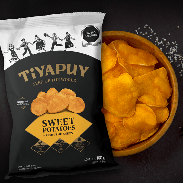 Chips de Camote Tiyapuy con sal de maras 160 gr - Tiyapuy Foods - Sembrando una nueva historia.