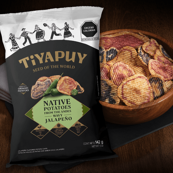 Papas Nativas Mixtas Sabor Jalapeño Tiyapuy (142 g) - Tiyapuy Foods - Sembrando una nueva historia.