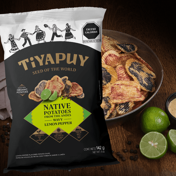 Papas Nativas Mixtas Sabor Limón Pimienta Tiyapuy (142 g) - Tiyapuy Foods - Sembrando una nueva historia.